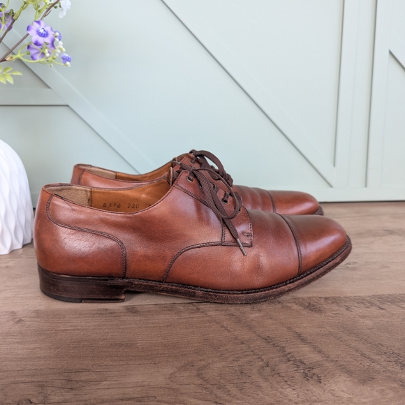 Salvatore Ferragamo Tan Leather Oxfords main image 7